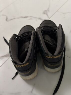 Skechers Black and Grey High-Top Athletic Sneakers